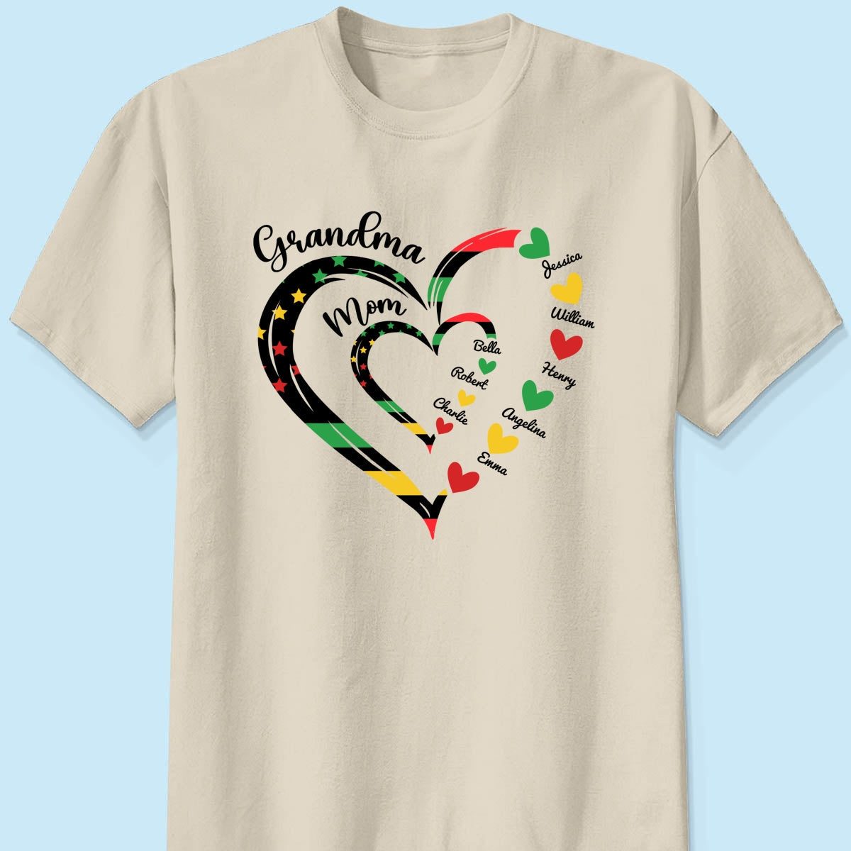 Juneteenth African American Flag Grandma Personalized Shirt