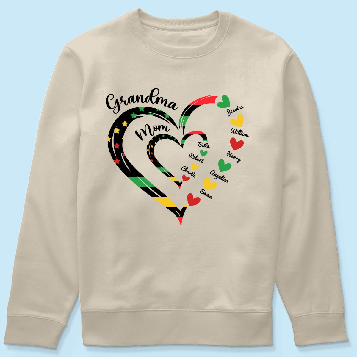 Juneteenth African American Flag Grandma Personalized Shirt