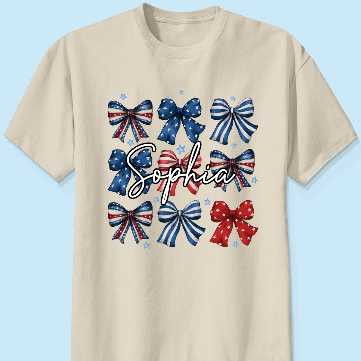 Coquette American Bows 4th Of July Independence Day Personalized Shirt, Gift For Mom, Wife, Girlfriend