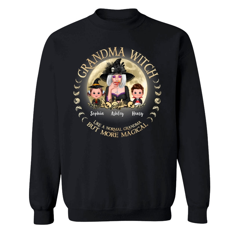 Grandma Mom Witch And Kids Circle Personalized Shirt