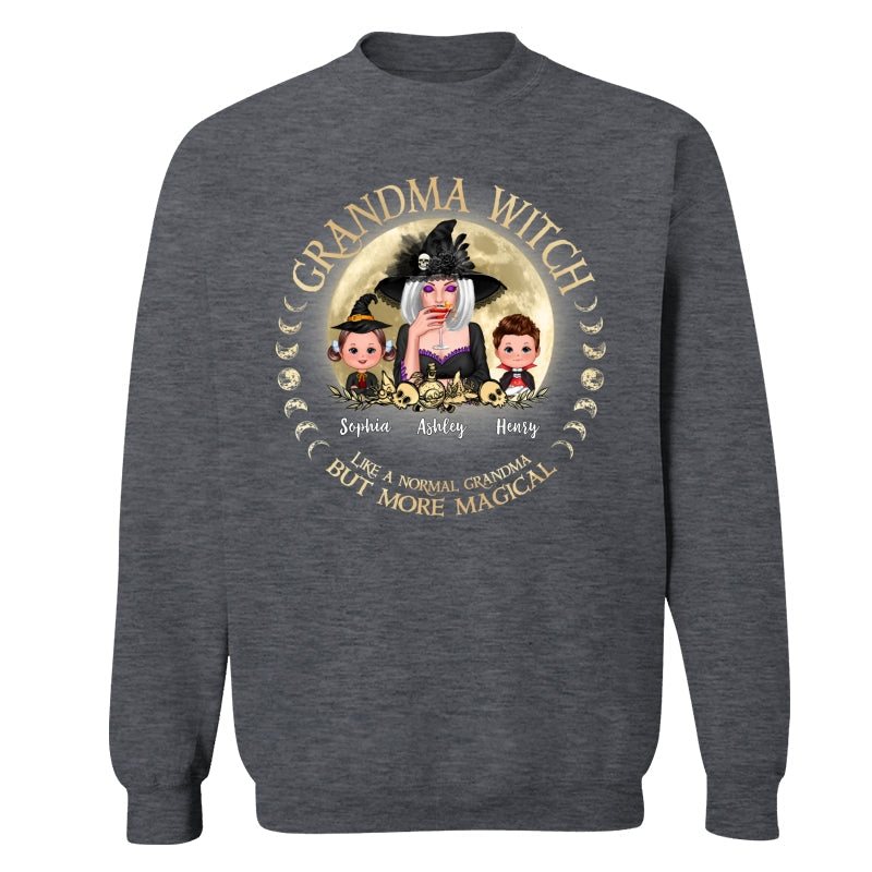 Grandma Mom Witch And Kids Circle Personalized Shirt