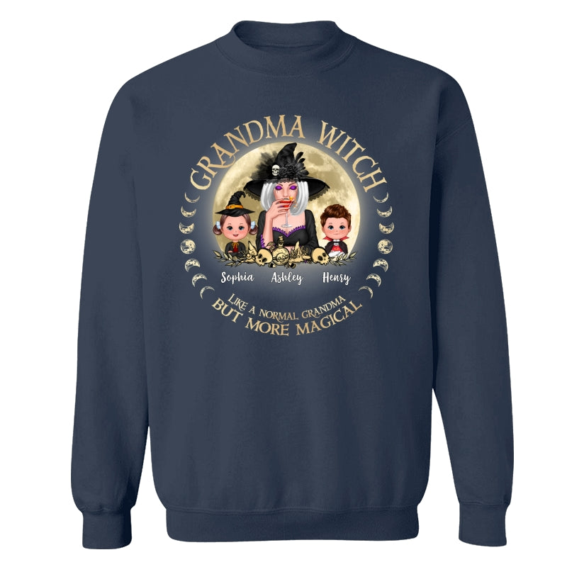 Grandma Mom Witch And Kids Circle Personalized Shirt