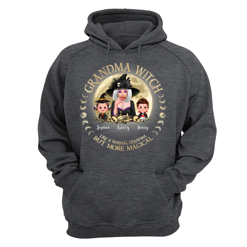 Grandma Mom Witch And Kids Circle Personalized Shirt