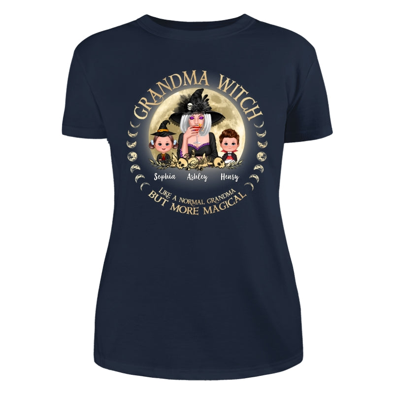 Grandma Mom Witch And Kids Circle Personalized Shirt