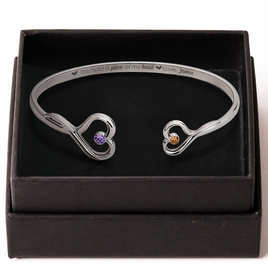 You Hold A Piece Of My Heart - Personalized Heart Bracelet