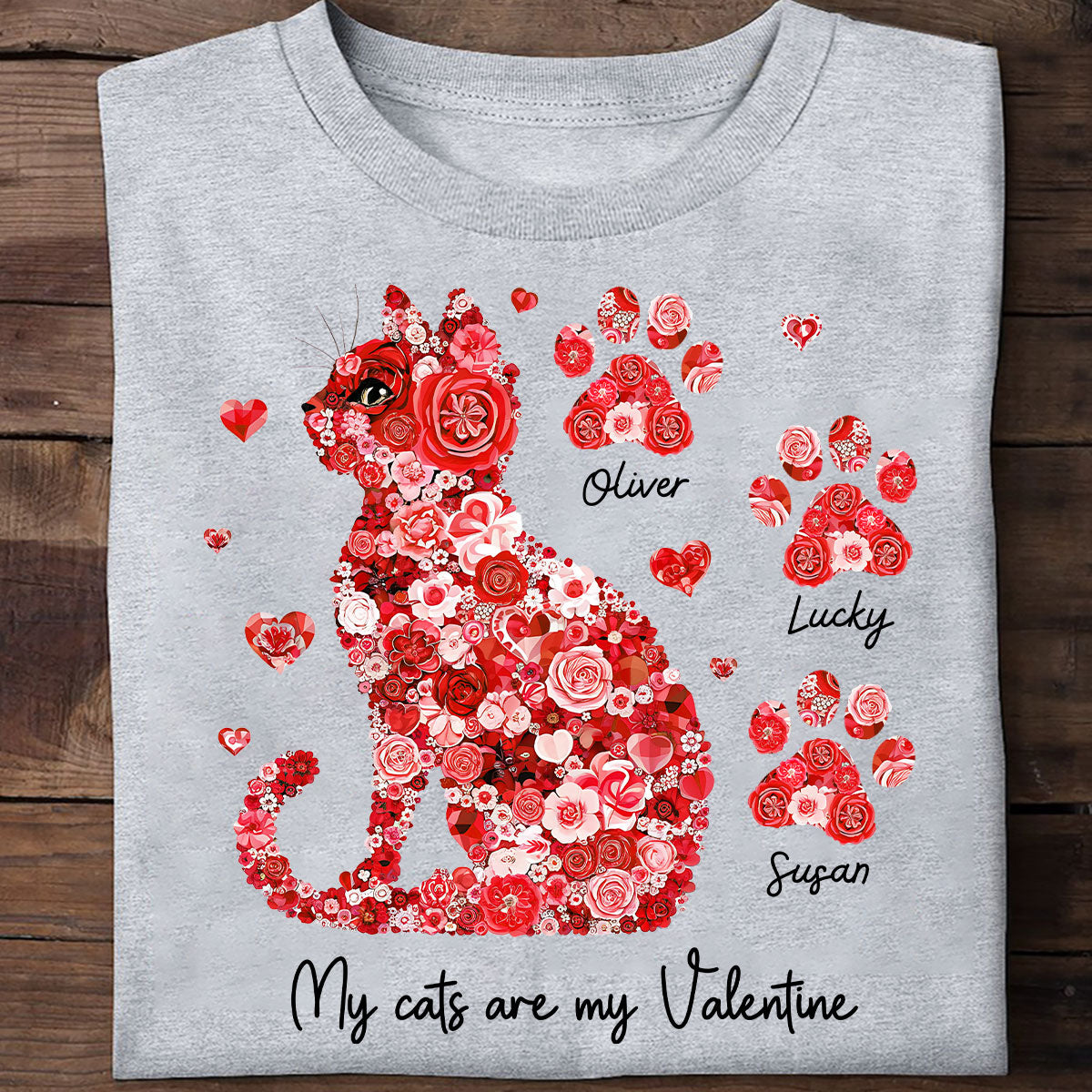 Cat Flower My Cat Is My Personalized Shirt, Gift for Cat Moms