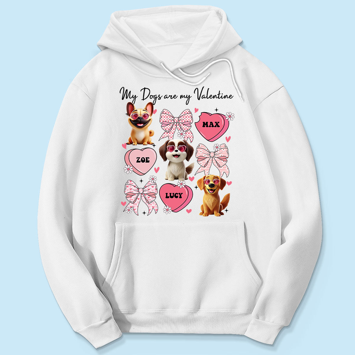 My Dogs Are My Coquette Cute Cartoon Dog Gift For Dog Lover Personalized Shirt