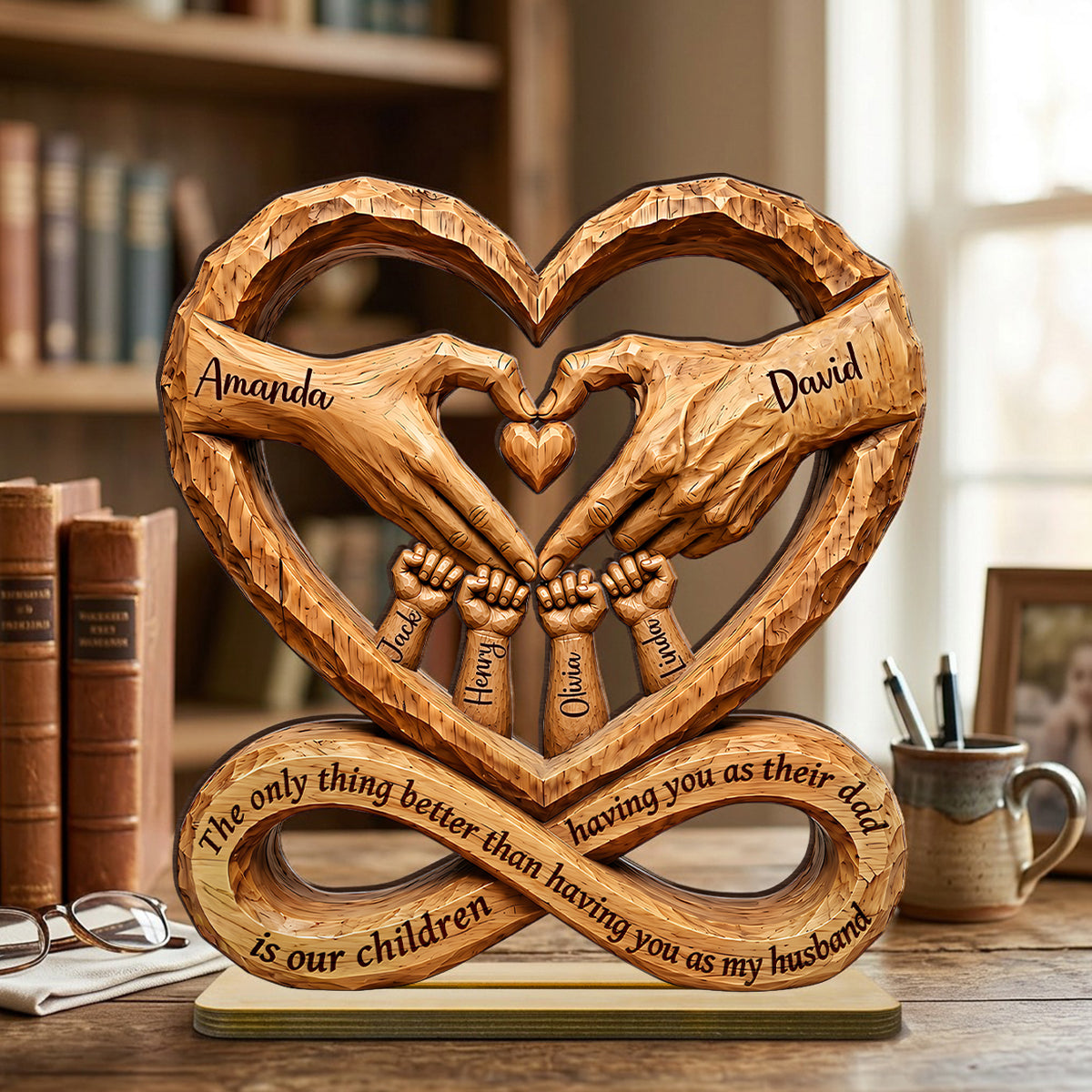 The Only Better Thing - Personalized 2-Layered Wooden Plaque - Gift for Husband