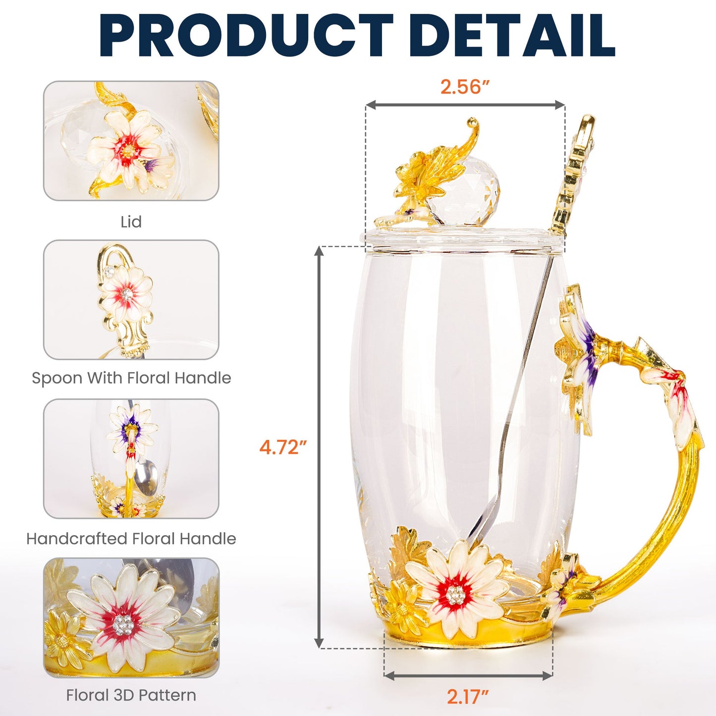 You Are Gifts - Personalized Enamel Flower Tea Cup