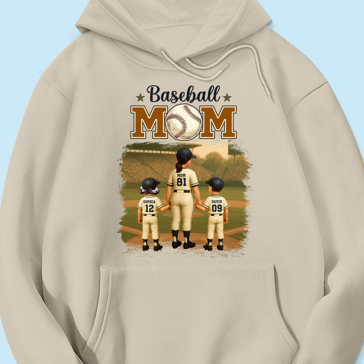 Retro Vintage Baseball Mom Personalized Shirt