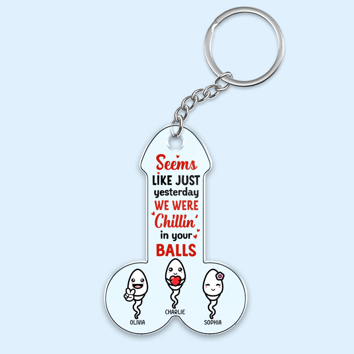 Seems Like Just Yesterday Funny Kids Gift For Dad Personalized Acrylic Keychain