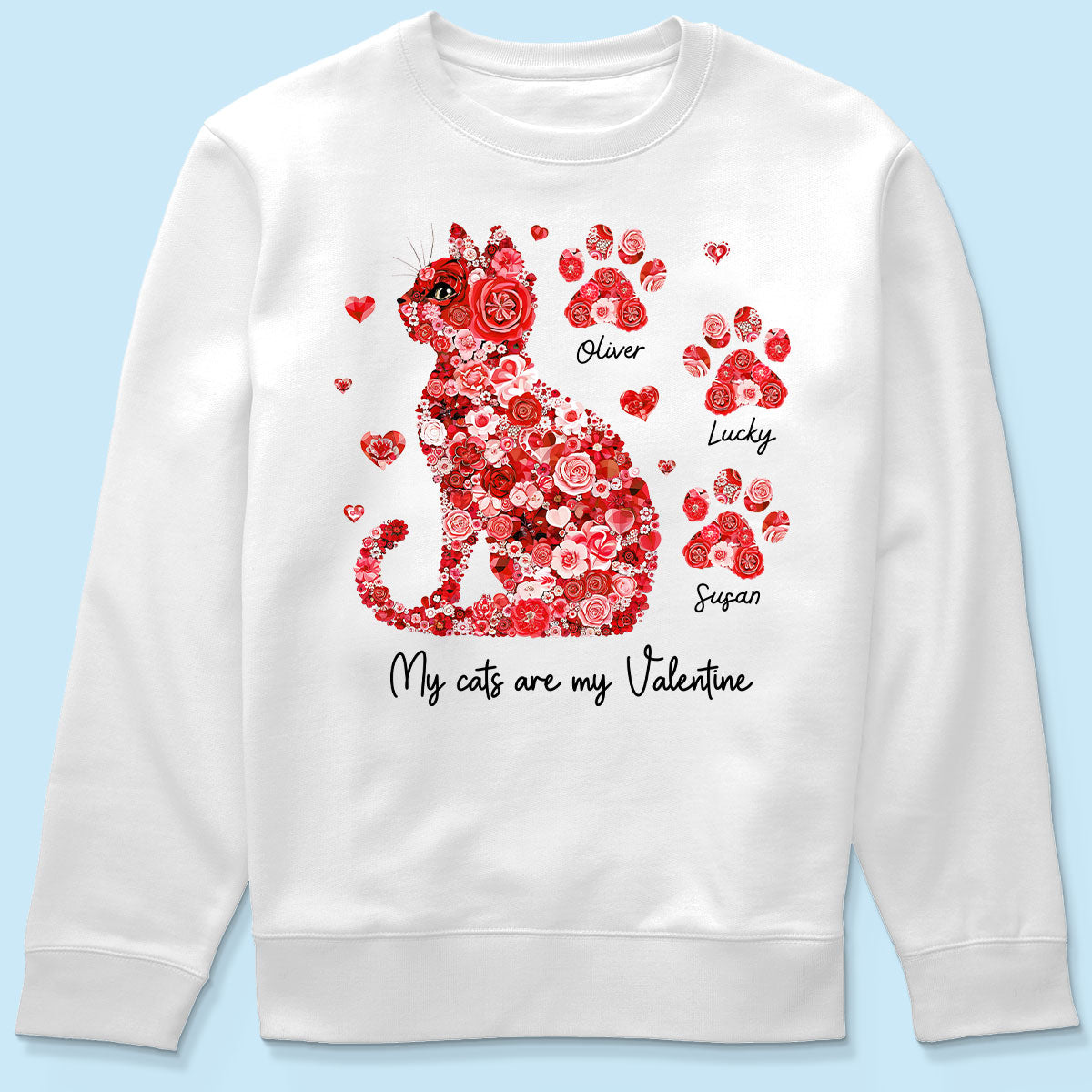 Cat Flower My Cat Is My Personalized Shirt, Gift for Cat Moms