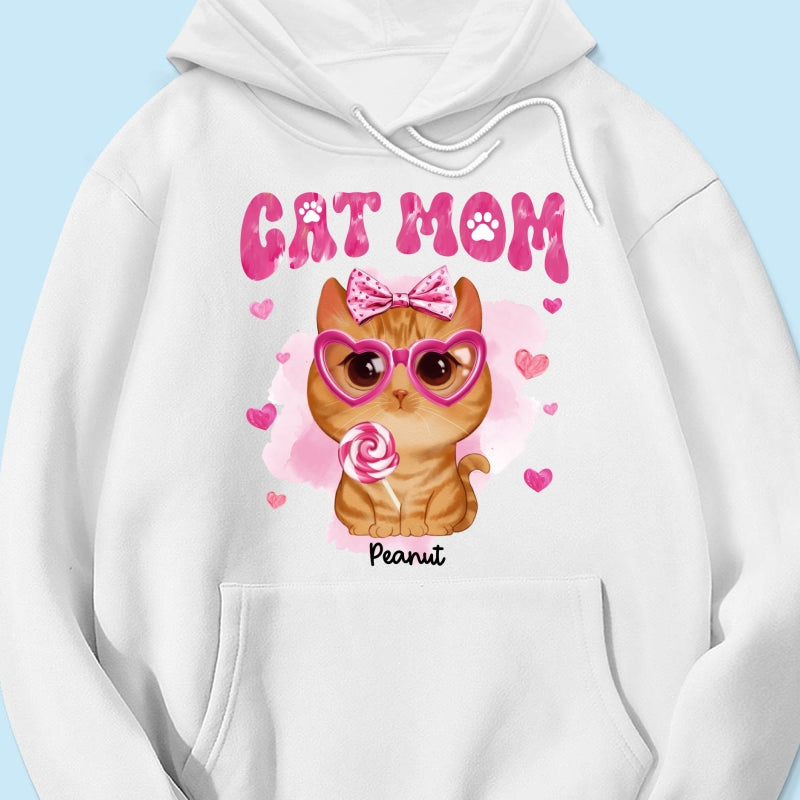 Watercolor Cute Cats Cat Mom Personalized Shirt, Gift For Cat Lovers, Cat Moms
