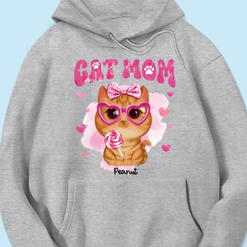 Watercolor Cute Cats Cat Mom Personalized Shirt, Gift For Cat Lovers, Cat Moms