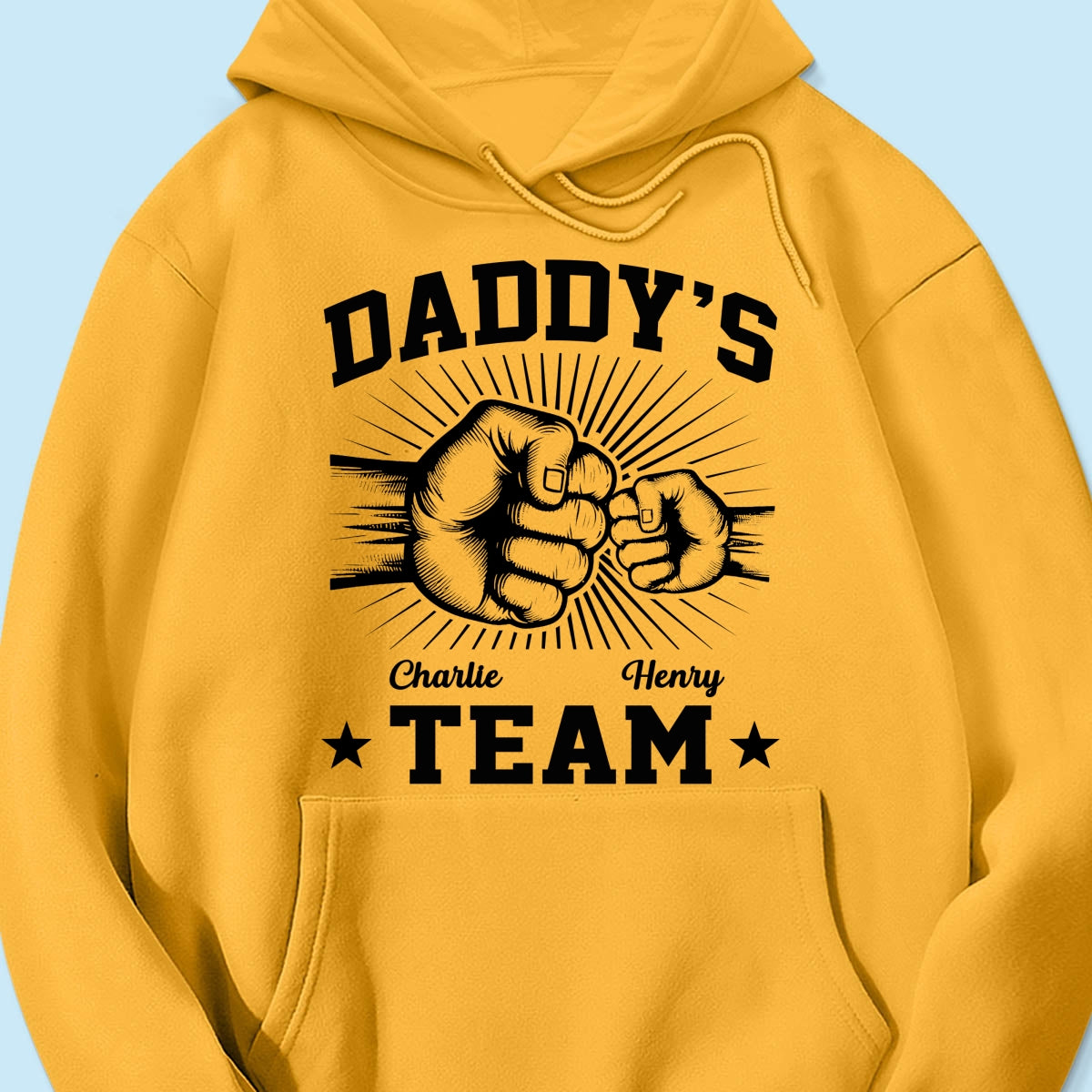 Daddy‘s Team Fist Bump Gift For Dad Personalized Shirt