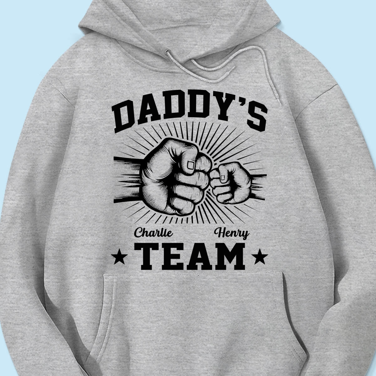 Daddy‘s Team Fist Bump Gift For Dad Personalized Shirt
