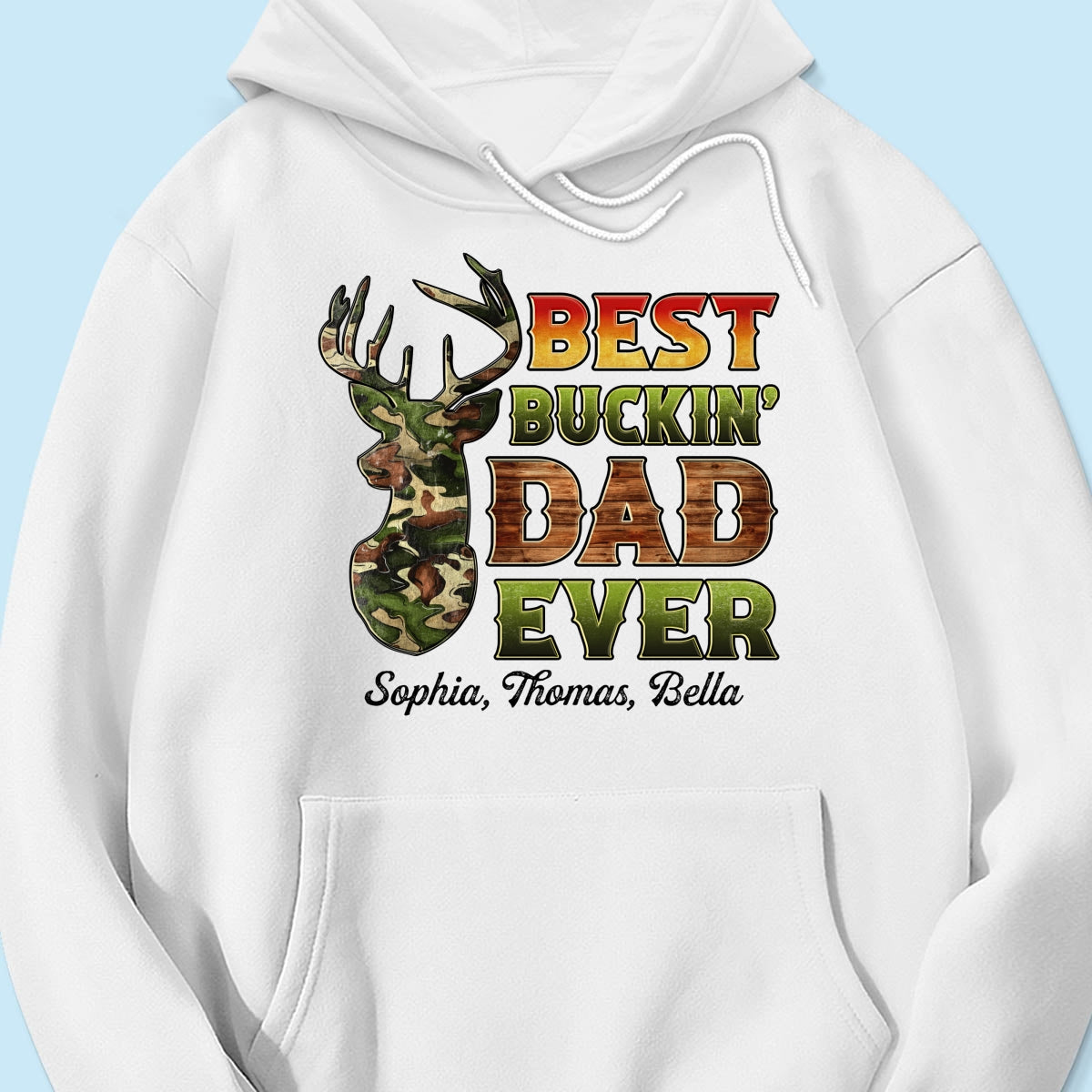 Best Buckin‘ Dad Hunting Camouflage Personalized Shirt
