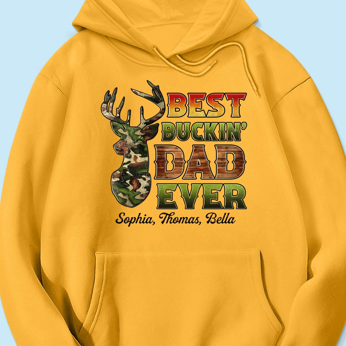 Best Buckin‘ Dad Hunting Camouflage Personalized Shirt