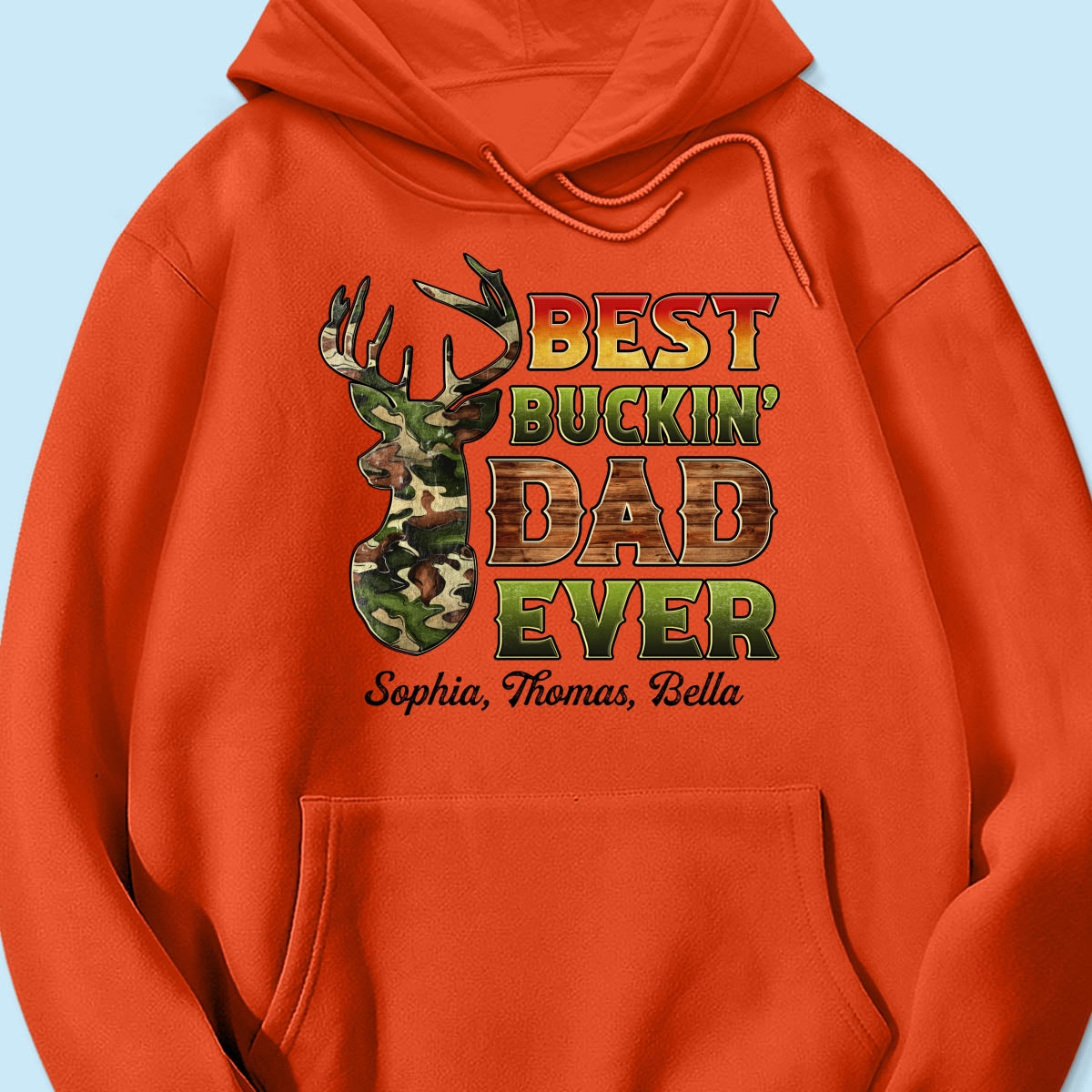 Best Buckin‘ Dad Hunting Camouflage Personalized Shirt