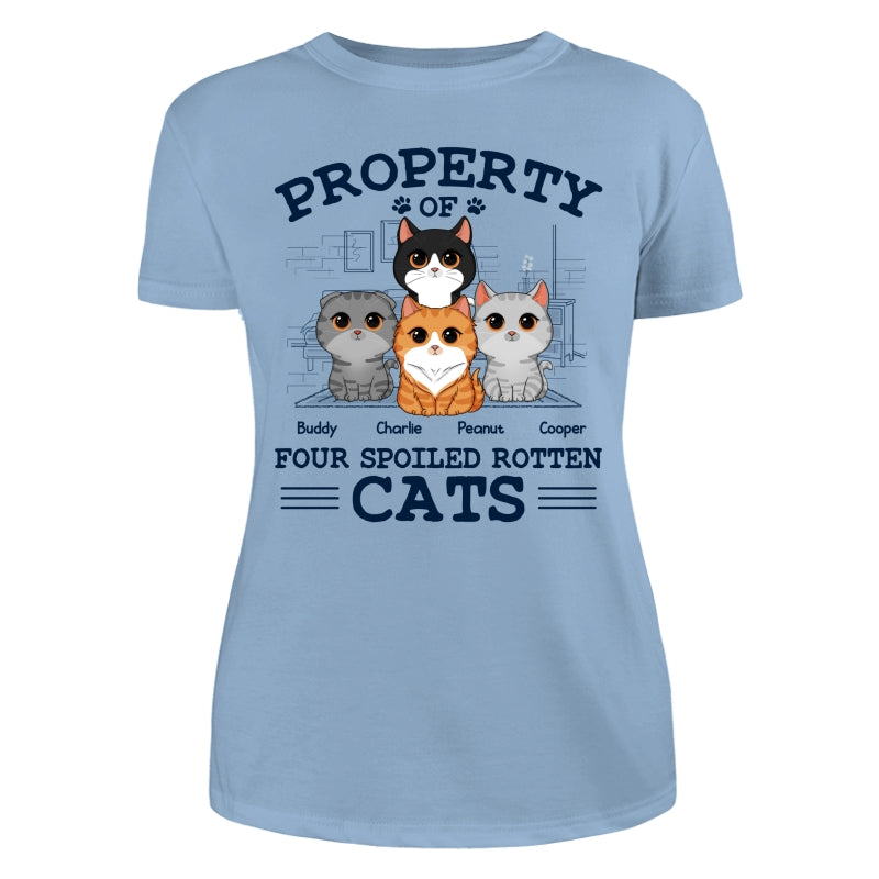 Property Of Spoiled Rotten Cats Personalized Shirt