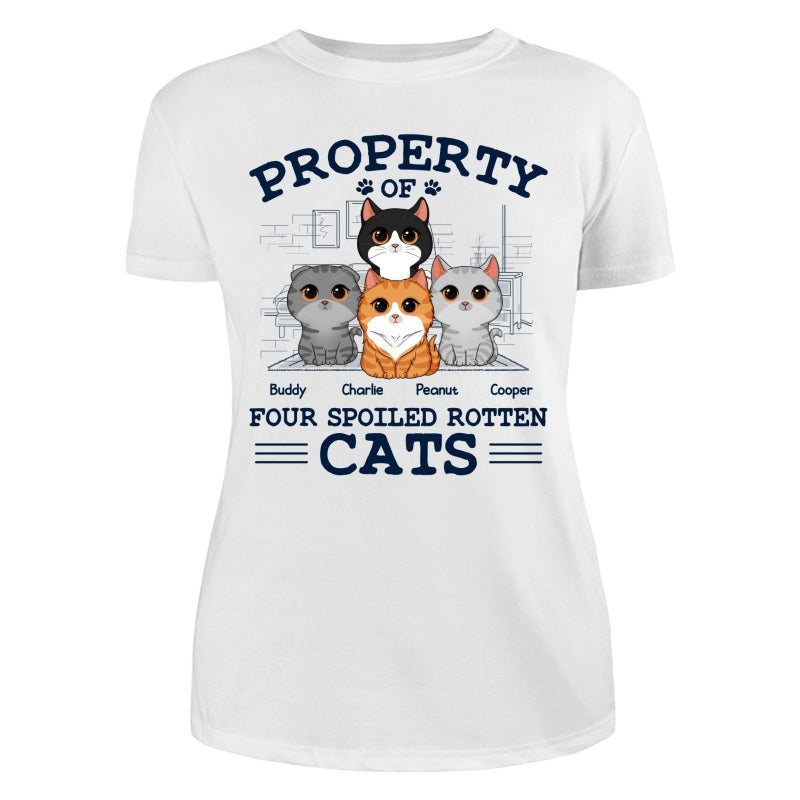 Property Of Spoiled Rotten Cats Personalized Shirt