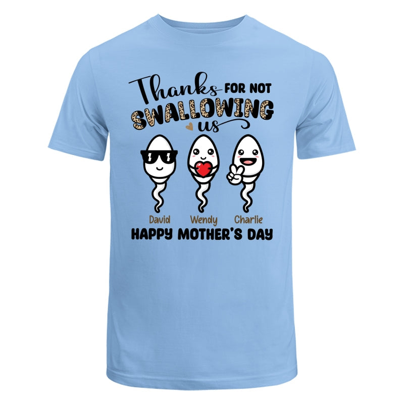 Little Cute Kids Thanks For Not Swallowing Us Happy Mother‘s Day Funny Personalized Shirt