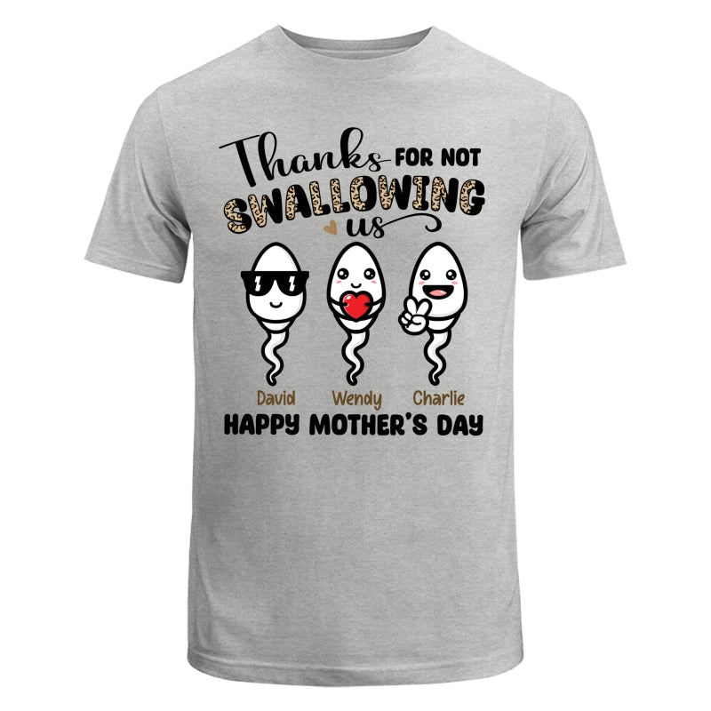 Little Cute Kids Thanks For Not Swallowing Us Happy Mother‘s Day Funny Personalized Shirt