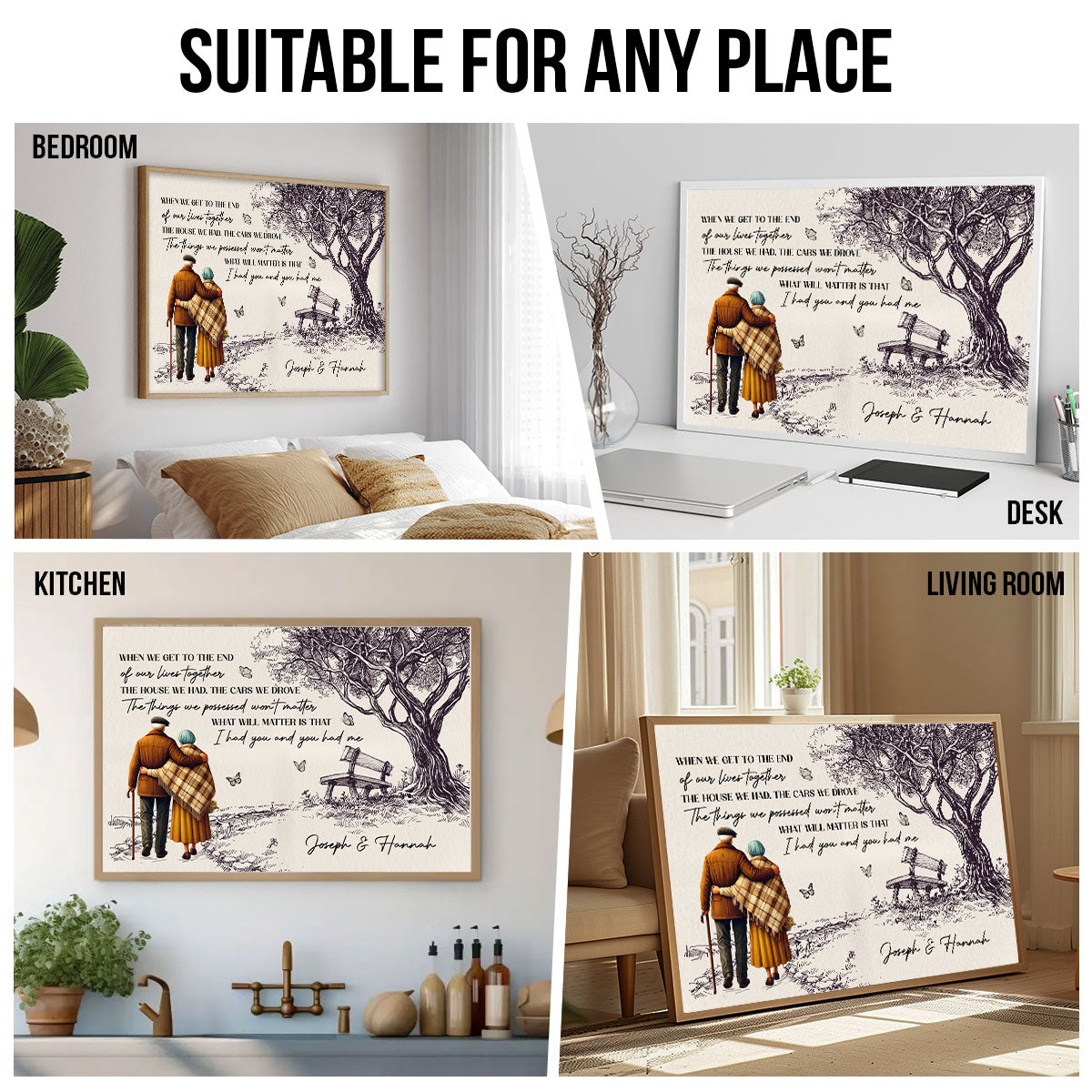 When We Get To The End Of Our Lives Together Old Couples - Personalized Poster, gift, Anniversary Gift for couples