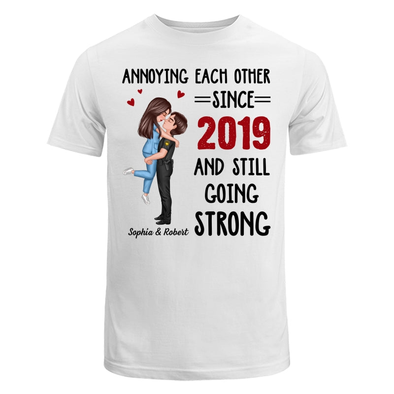 Annoying Each Other Couple Valentine‘s Day Gifts by Occupation Gift For Her Gift For Him Firefighter, Nurse, Police Officer Personalized Shirt