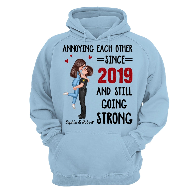 Annoying Each Other Couple Valentine‘s Day Gifts by Occupation Gift For Her Gift For Him Firefighter, Nurse, Police Officer Personalized Shirt