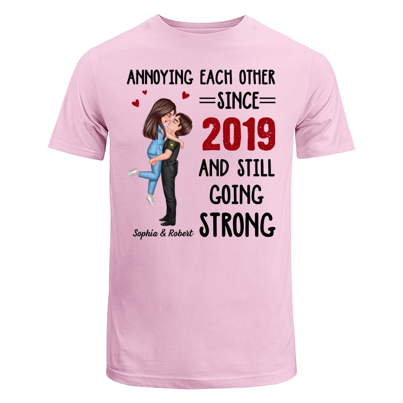 Annoying Each Other Couple Valentine‘s Day Gifts by Occupation Gift For Her Gift For Him Firefighter, Nurse, Police Officer Personalized Shirt
