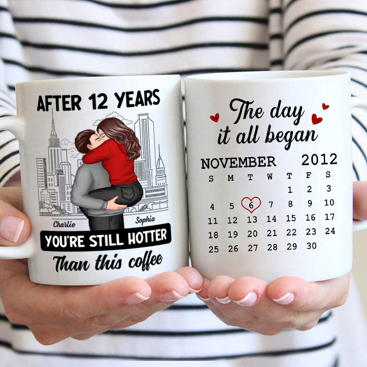 You're Still Hotter Than This Coffee Calendar Anniversary Gift For Couple Gift Personalized Mug