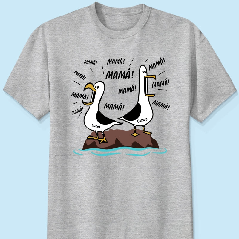 Gaviota Mam Mam Mam - Camiseta Personalizada - Regalo Divertido del Da de la Madre para Mam