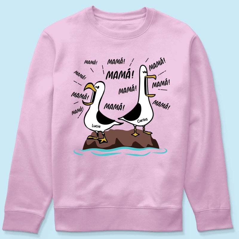 Gaviota Mam Mam Mam - Camiseta Personalizada - Regalo Divertido del Da de la Madre para Mam