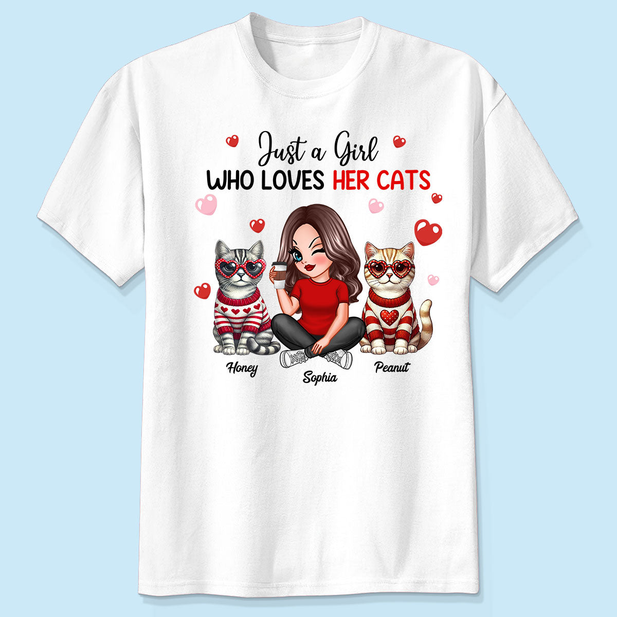 Just A Girl Who Loves Her Dogs Dog Mom Personalized Shirt