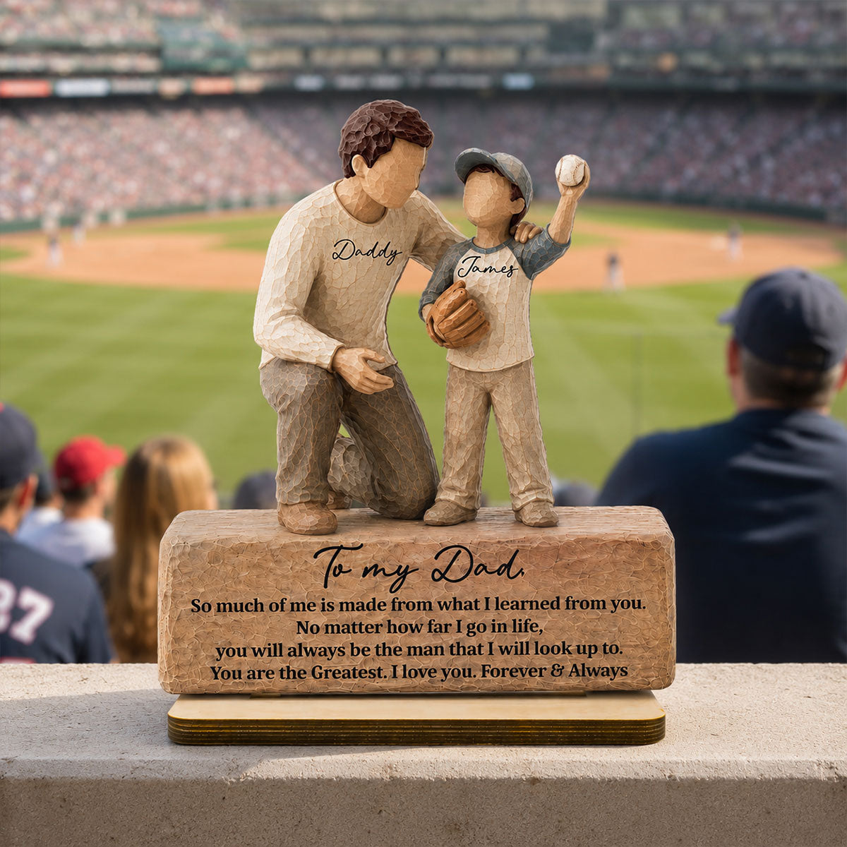 You Are The Greatest Father & Son 2D Flat Printed - Personalized 2-Layered Wooden Plaque - Sentimental Gift For Dad From Son