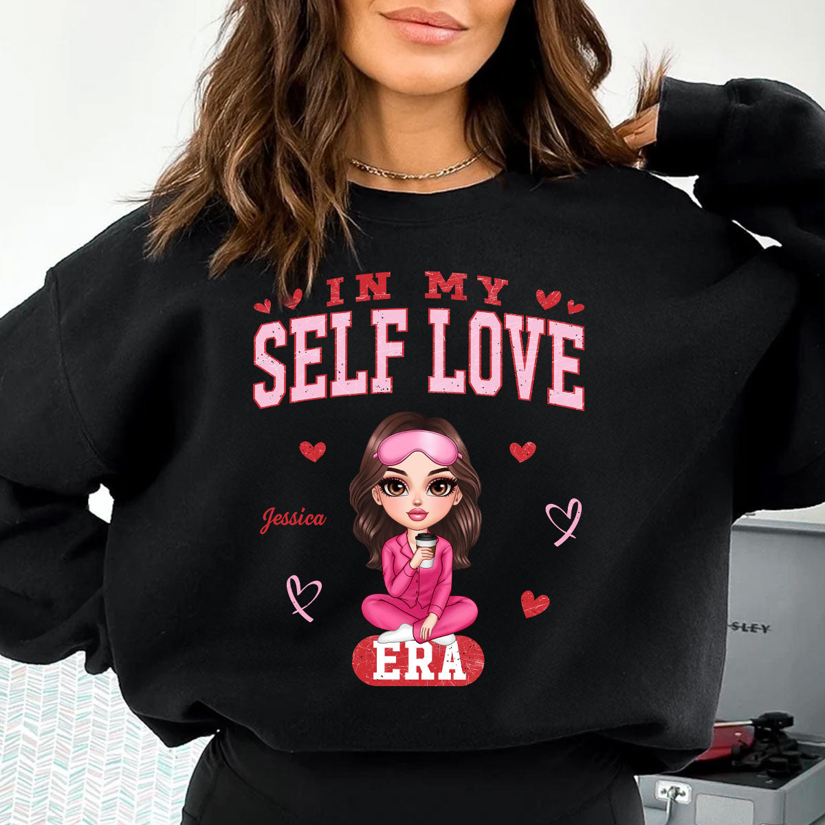 In My Self Love Era Valentine's Personalized Sweater, Personalized Anti- Sweater
