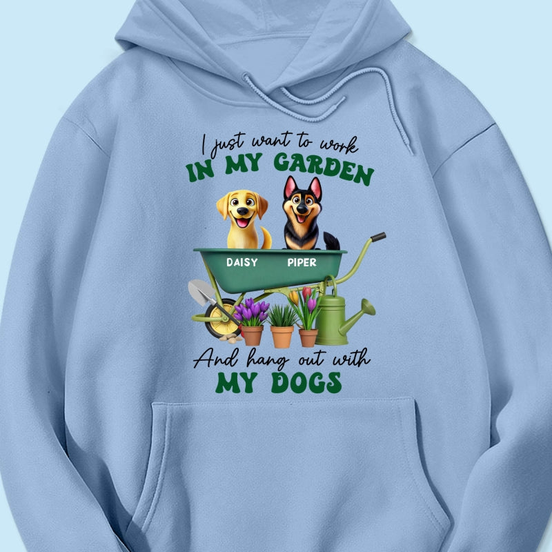 Work In Garden And Hang Out With My Dogs Personalized Shirt, 3D Cute Dogs