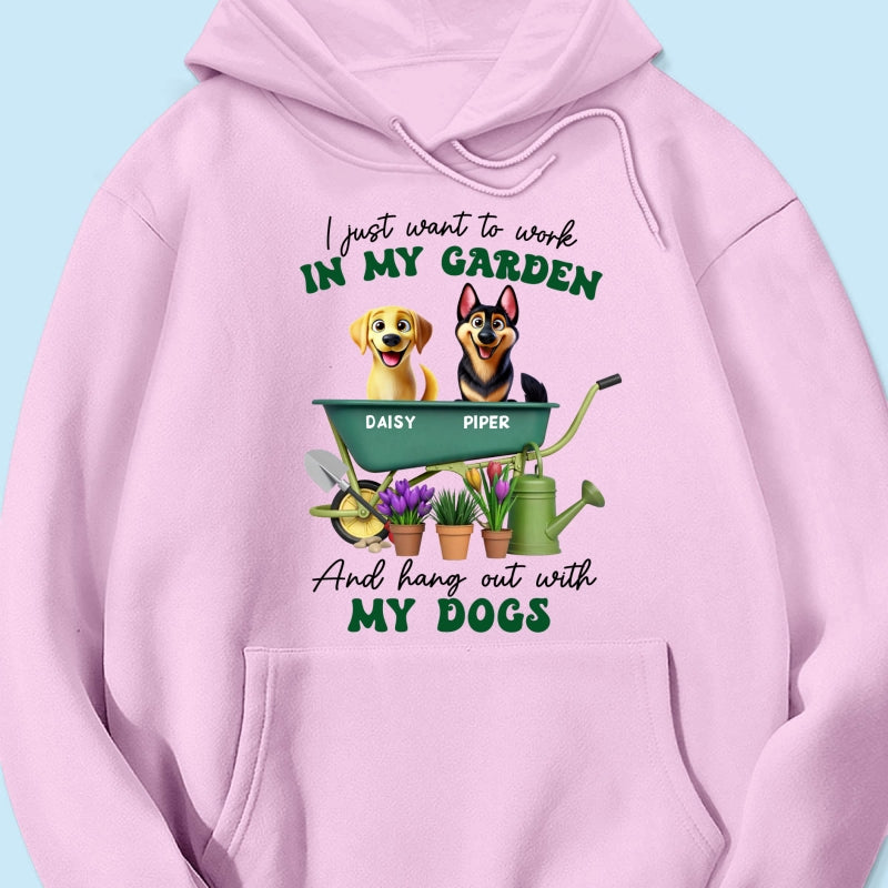 Work In Garden And Hang Out With My Dogs Personalized Shirt, 3D Cute Dogs