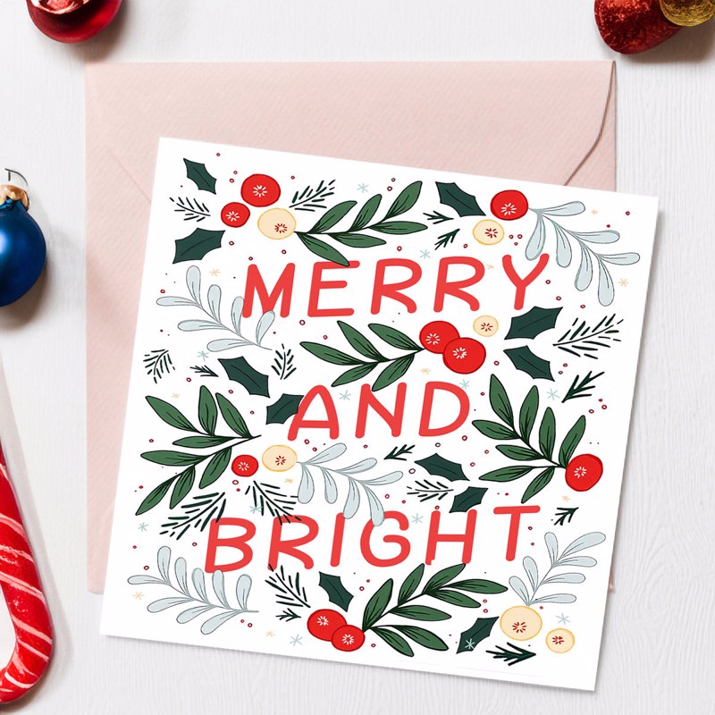 Holiday Merry & Bright Card