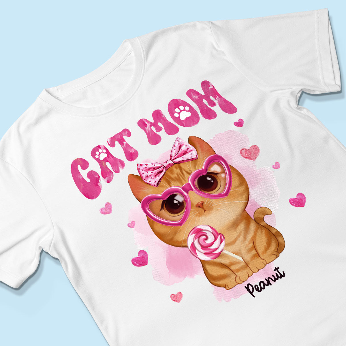 Watercolor Cute Cats Cat Mom Personalized Shirt, Gift For Cat Lovers, Cat Moms