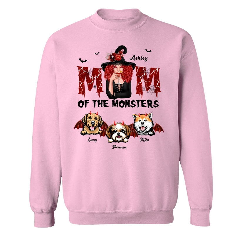 Mom Of The Monsters Dog Halloween Witch Personalized Shirt