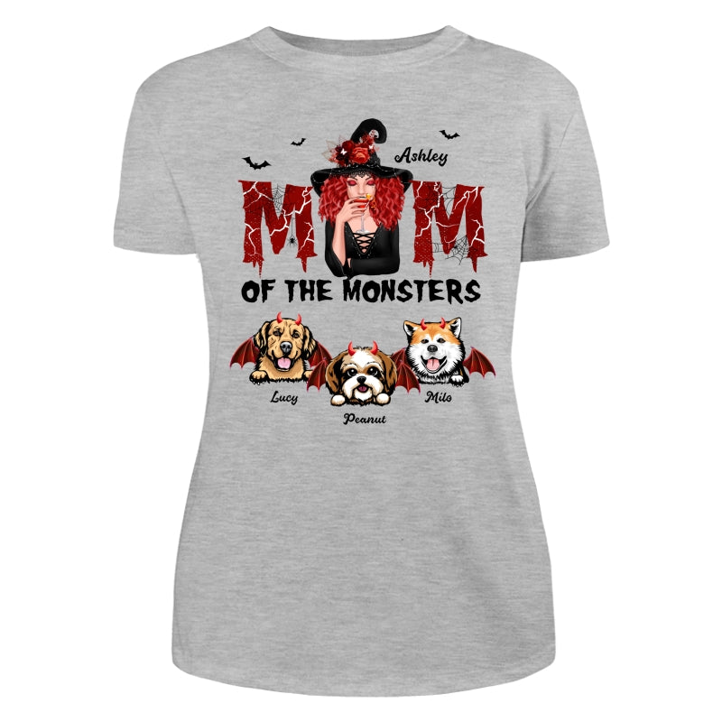 Mom Of The Monsters Dog Halloween Witch Personalized Shirt