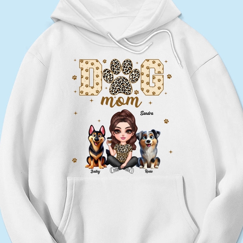 Dog Mom Leopard 3D Cute Dogs Personalized Shirt