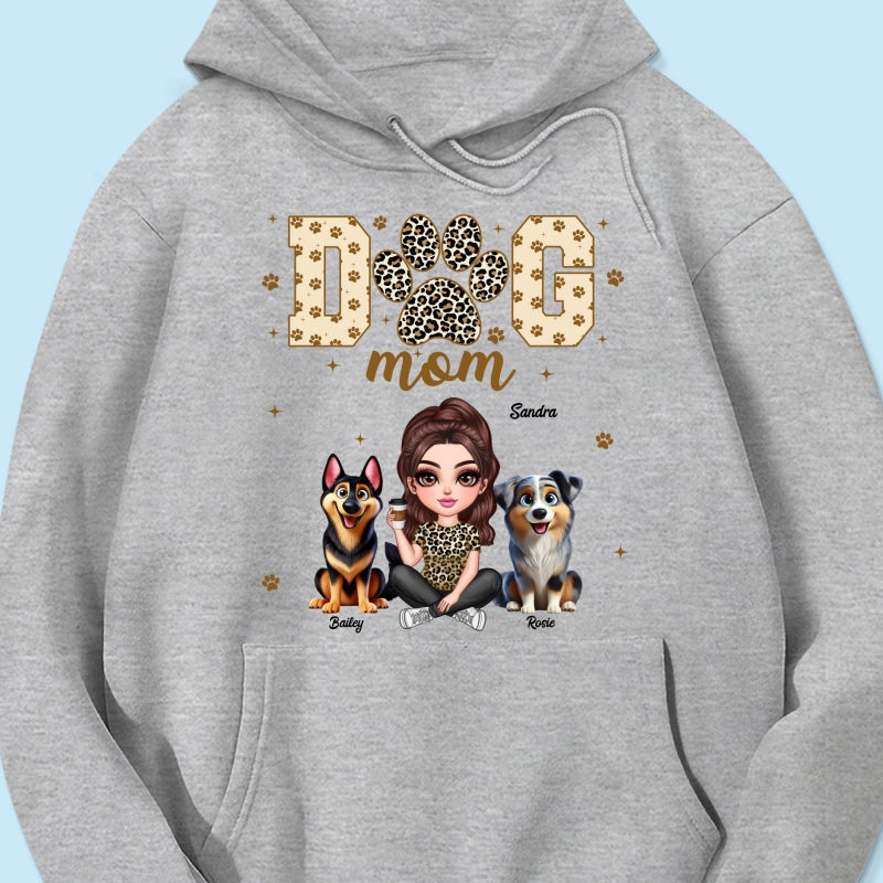 Dog Mom Leopard 3D Cute Dogs Personalized Shirt