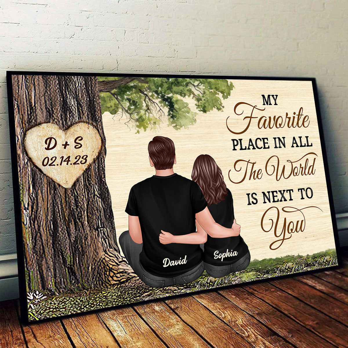 Personalized Couple Poster, Favorite Place Is Next To You, Gift, Anniversary Gift for Couples, for Him, for Her