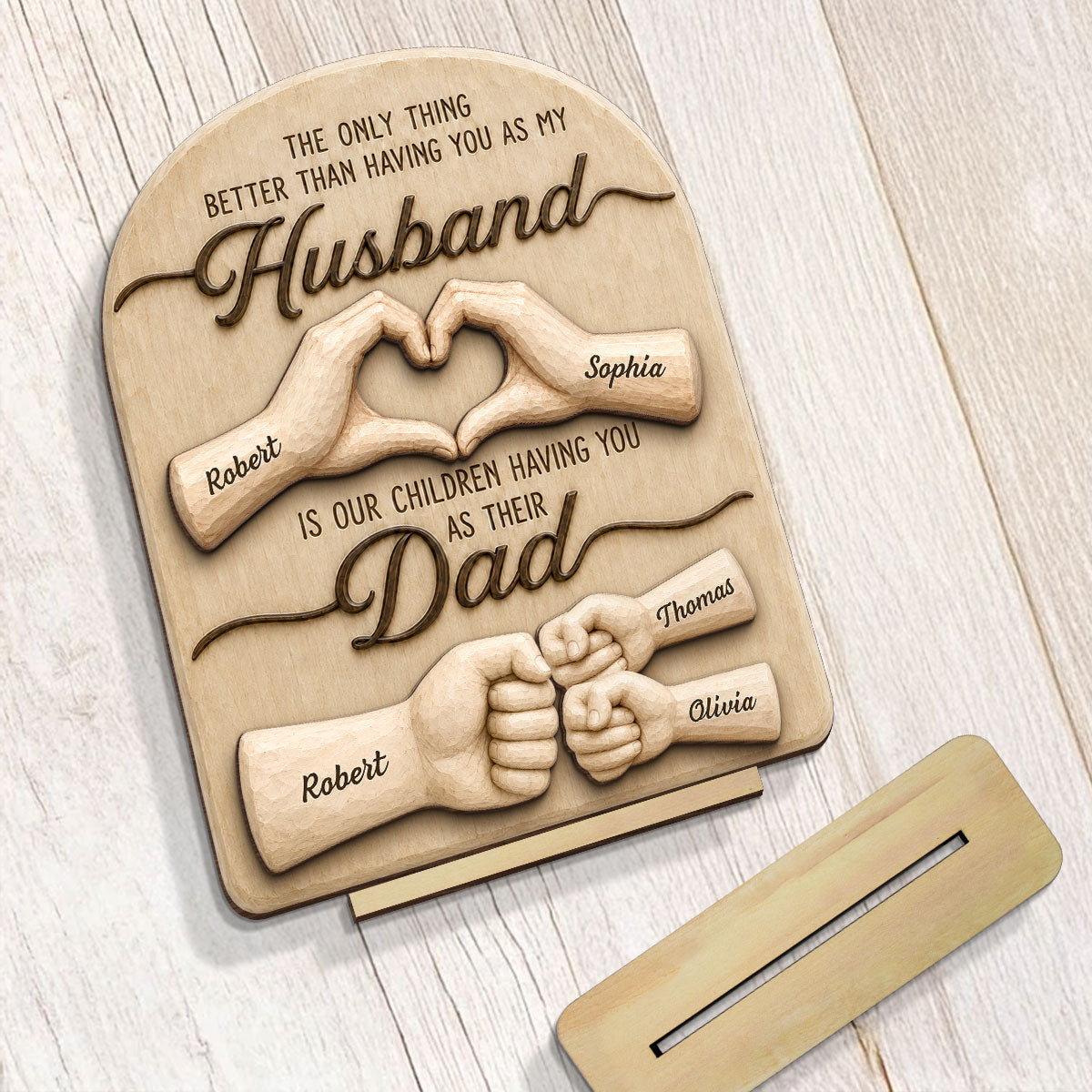 Sentimental Rustic The Only Thing Better Than Having You As Husband - Personalized 2-Layered Wooden Plaque - Heartfelt Gift For Husband, Dad