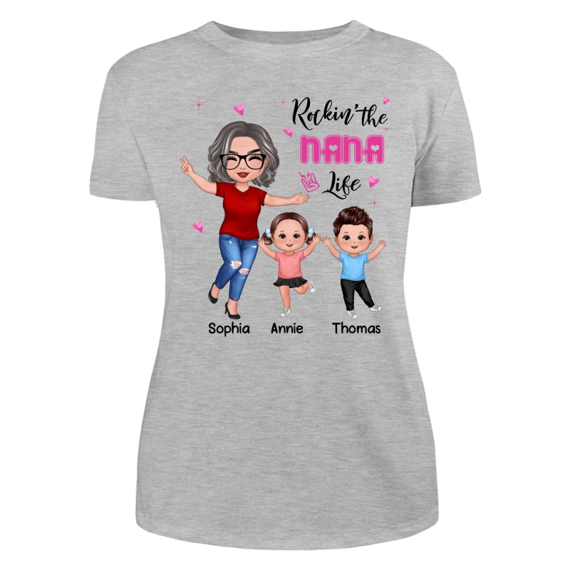 Rockin‘ Grandma Life Happy Doll Personalized Shirt