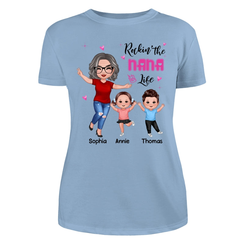 Rockin‘ Grandma Life Happy Doll Personalized Shirt