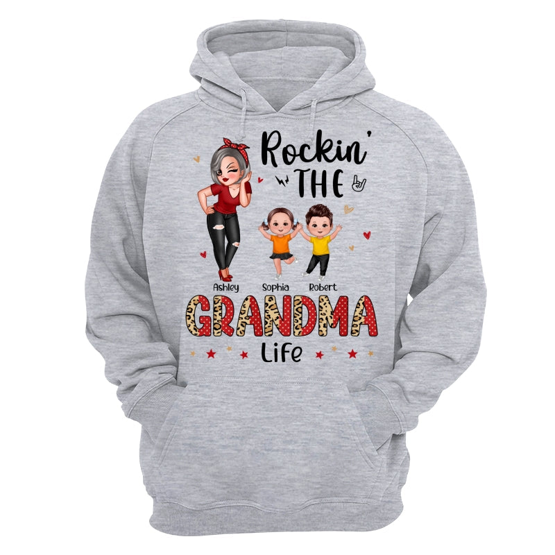 Leopard Polka Dot Grandma Grandkids Personalized Shirt